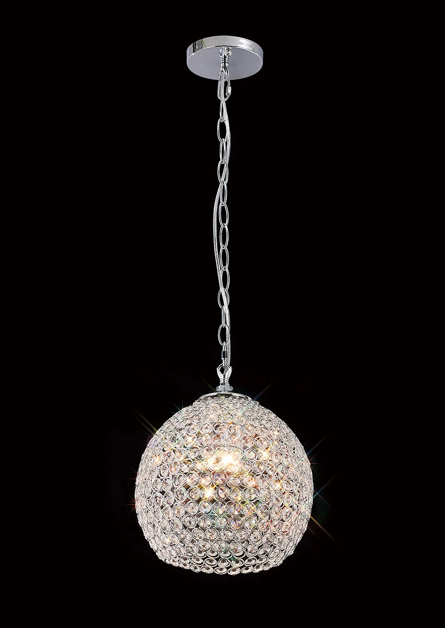 IL30191  Ava Crystal Pendant 4 Light Polished Chrome